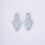 Opal Touch - Bridal Cubic Zirconia Chocker Necklace Set With Tika - Necklace