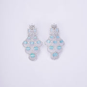 Opal Touch - Bridal Cubic Zirconia Chocker Necklace Set With Tika - Necklace