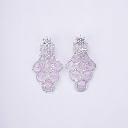 Opal Touch - Bridal Cubic Zirconia Chocker Necklace Set With Tika - Necklace