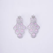 Opal Touch - Bridal Cubic Zirconia Chocker Necklace Set With Tika - Necklace