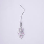 Opal Touch - Bridal Cubic Zirconia Chocker Necklace Set With Tika - Necklace