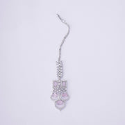 Opal Touch - Bridal Cubic Zirconia Chocker Necklace Set With Tika - Necklace