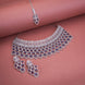 Opal Touch - Bridal Cubic Zirconia Chocker Necklace Set With Tika - Necklace