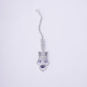 Opal Touch - Bridal Cubic Zirconia Chocker Necklace Set With Tika - Necklace