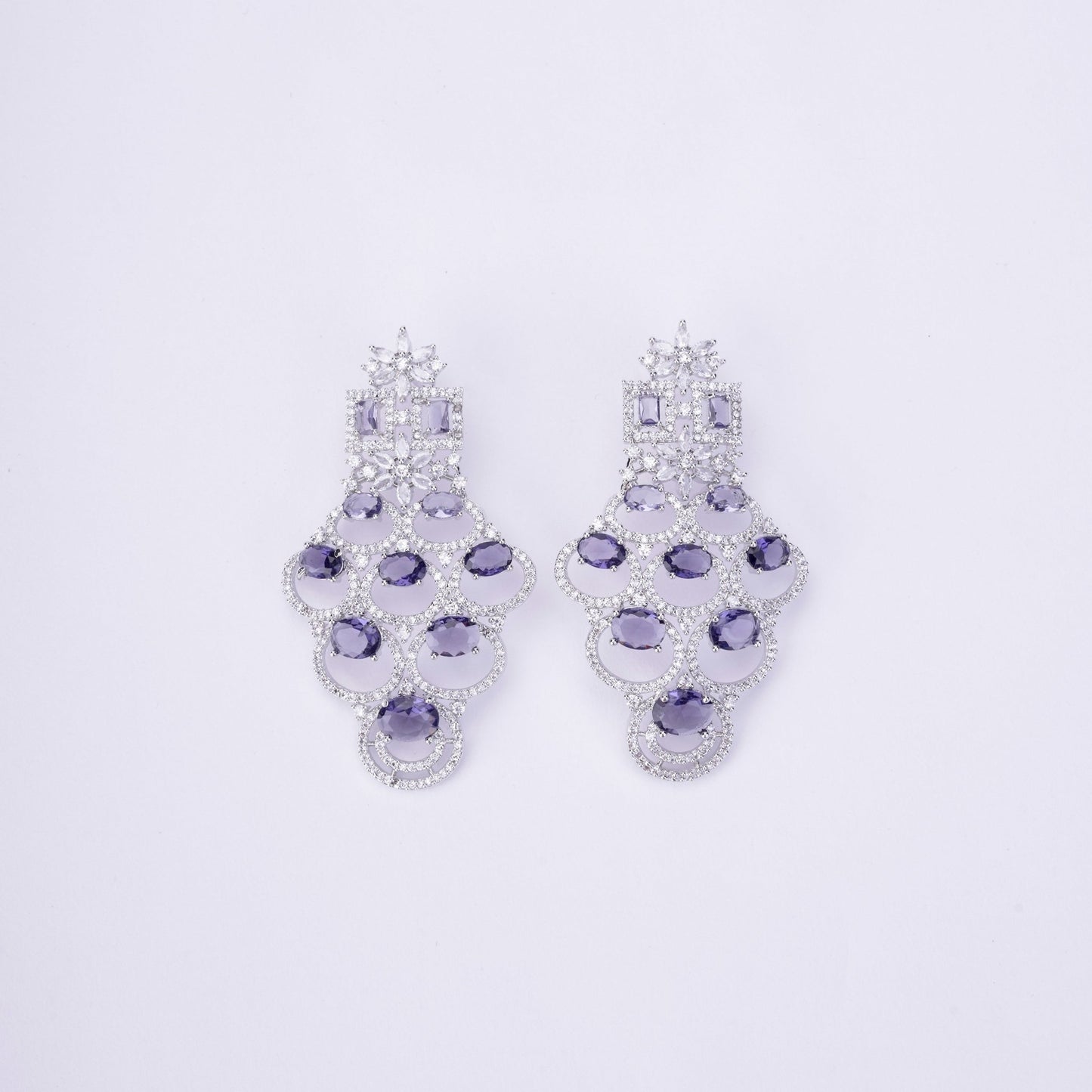 Opal Touch - Bridal Cubic Zirconia Chocker Necklace Set With Tika - Necklace