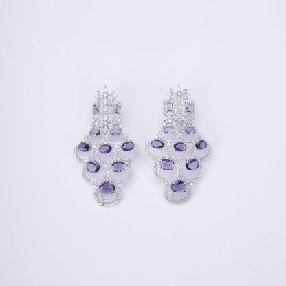 Opal Touch - Bridal Cubic Zirconia Chocker Necklace Set With Tika - Necklace