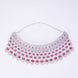 Opal Touch - Bridal Cubic Zirconia Chocker Necklace Set With Tika - Necklace