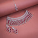 Opal Touch - Bridal Cubic Zirconia Chocker Necklace Set With Tika - Necklace