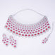 Opal Touch - Bridal Cubic Zirconia Chocker Necklace Set With Tika - Necklace