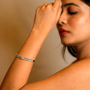 Opal Touch - Captivating White Rhodium Bracelet - Bracelets