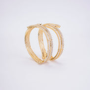 Cascading Twilight Whispers Gold Bangles (Pack of 2) - Opal Touch
