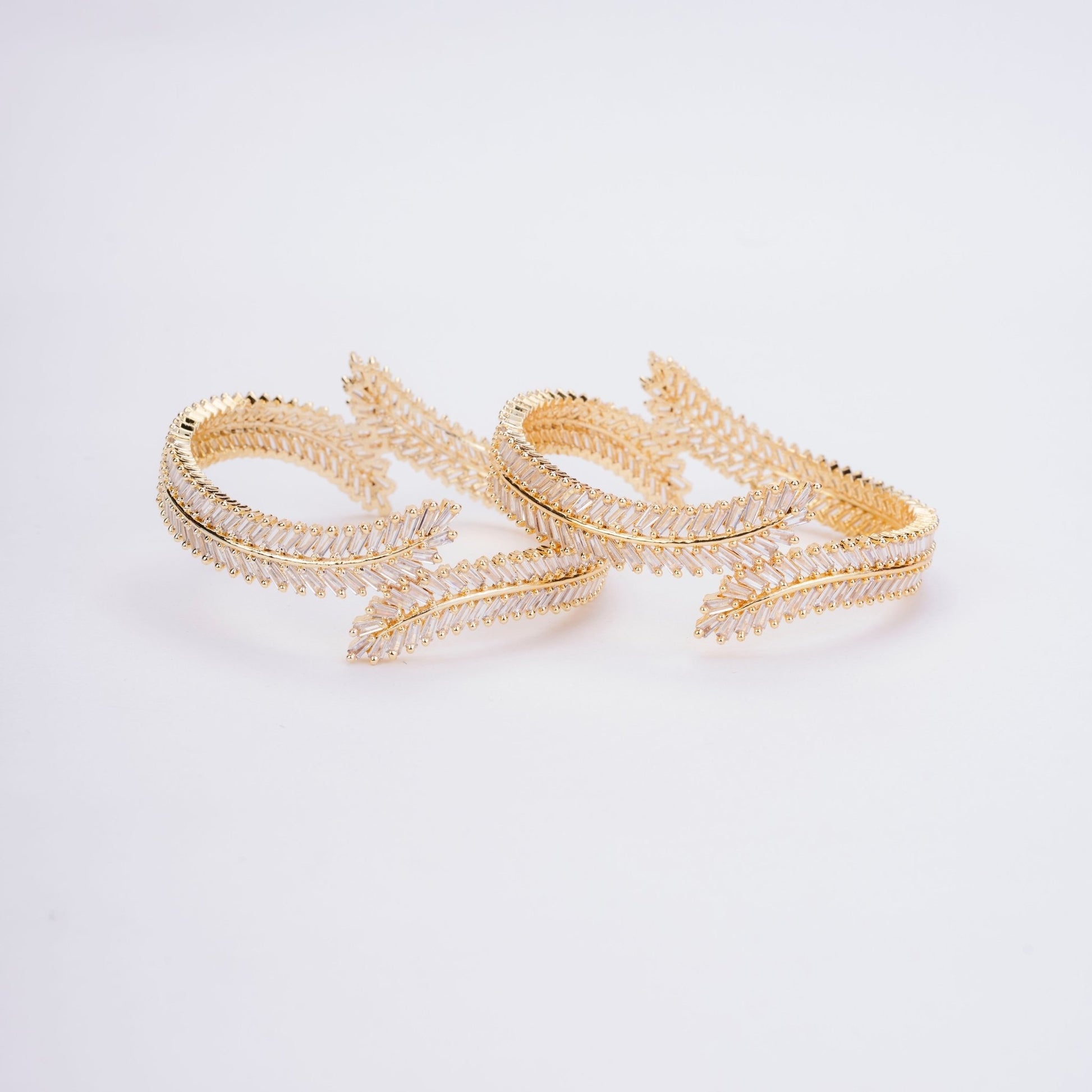 Cascading Twilight Whispers Gold Bangles (Pack of 2) - Opal Touch