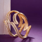 Opal Touch - Cascading Twilight Whispers Gold Bangles (Pack of 2) - Bangles