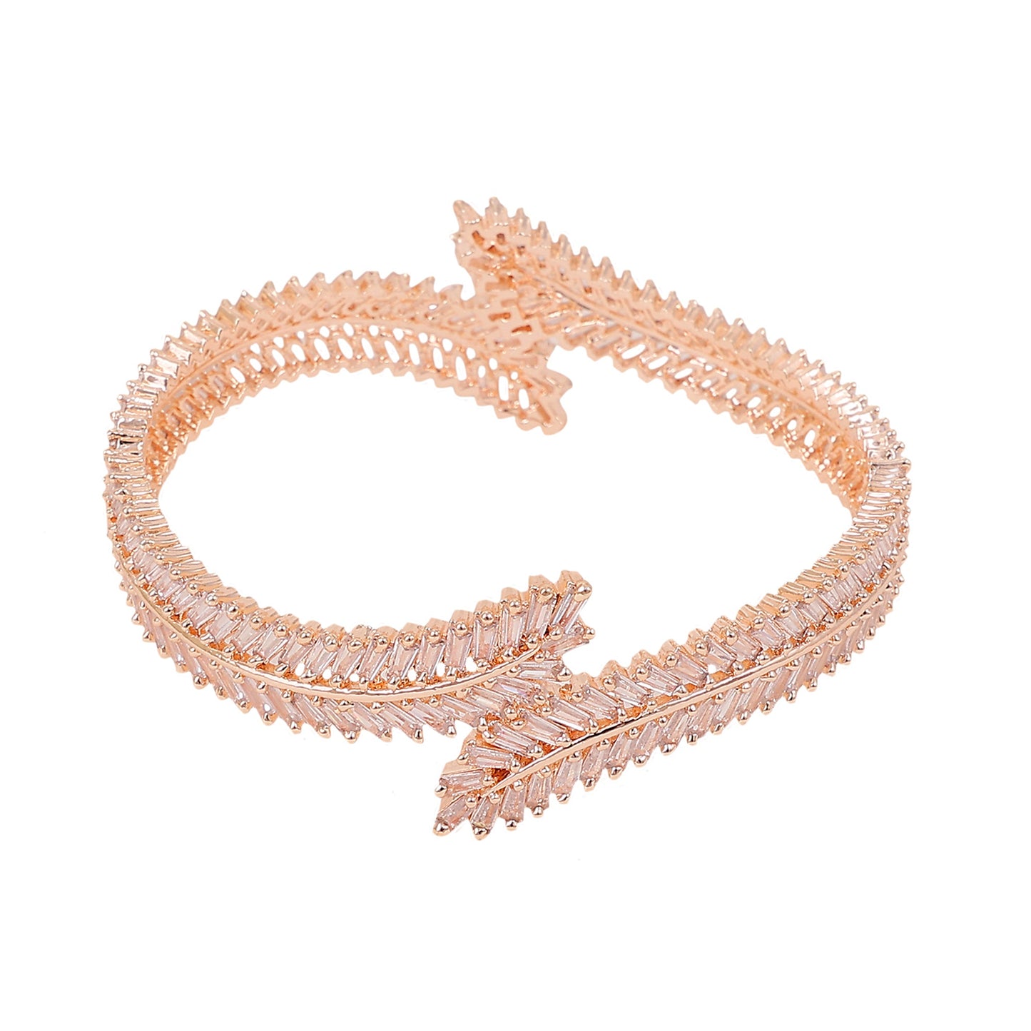 Cascading Twilight Whispers Rose Gold Bangles (Pack of 2) - Opal Touch