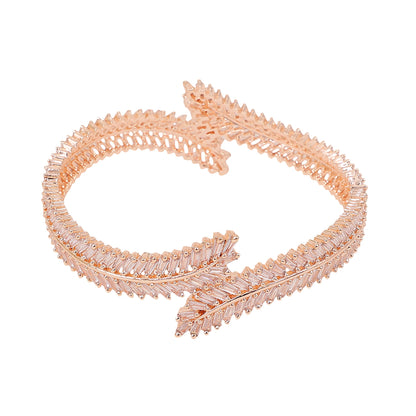 Cascading Twilight Whispers Rose Gold Bangles (Pack of 2) - Opal Touch