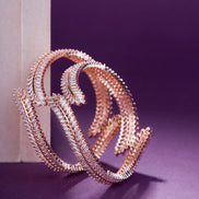 Opal Touch - Cascading Twilight Whispers Rose Gold Bangles (Pack of 2) - Bangles