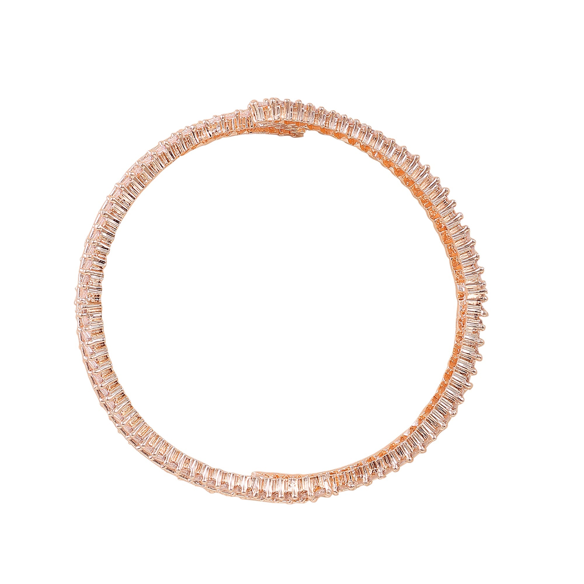 Cascading Twilight Whispers Rose Gold Bangles (Pack of 2) - Opal Touch