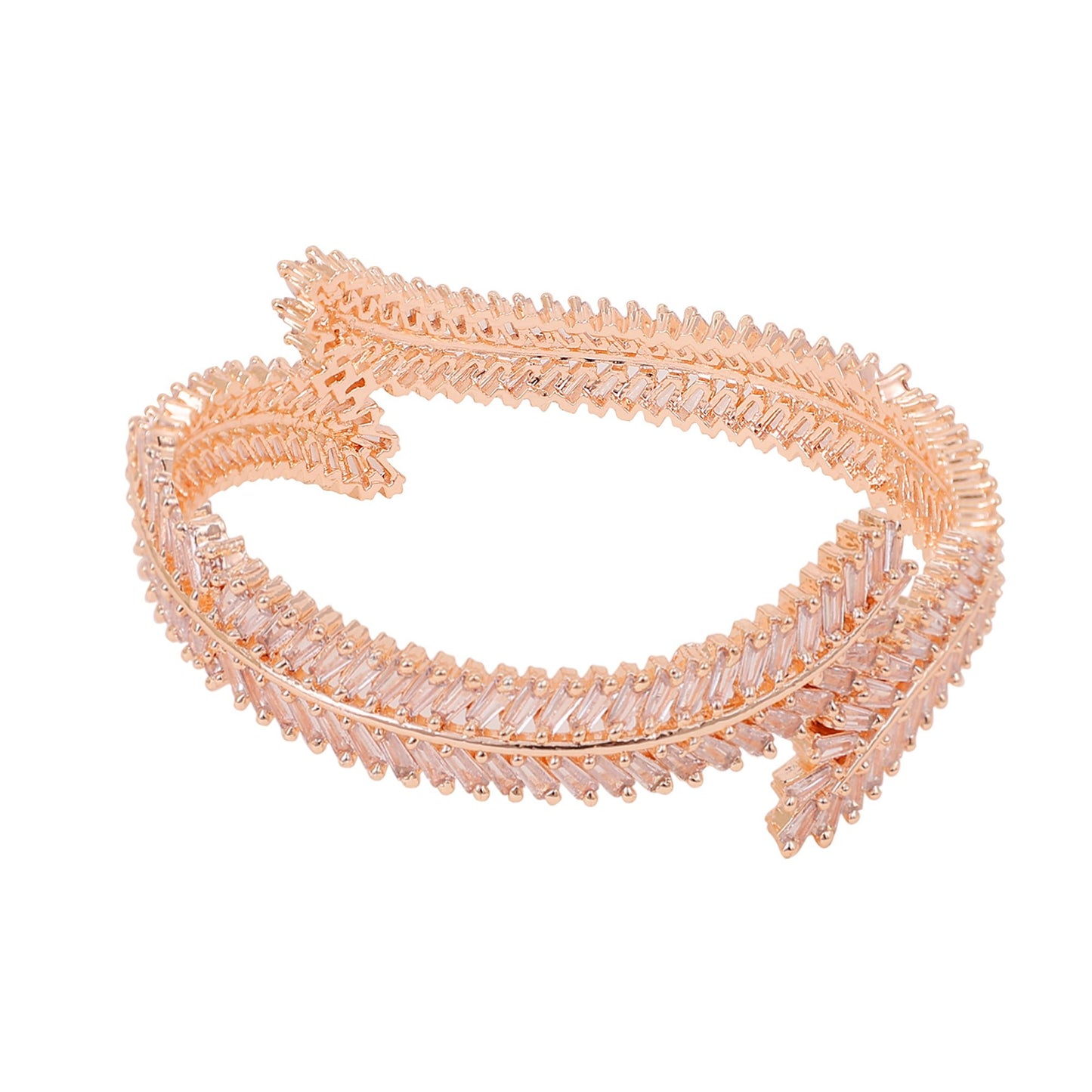 Cascading Twilight Whispers Rose Gold Bangles (Pack of 2) - Opal Touch
