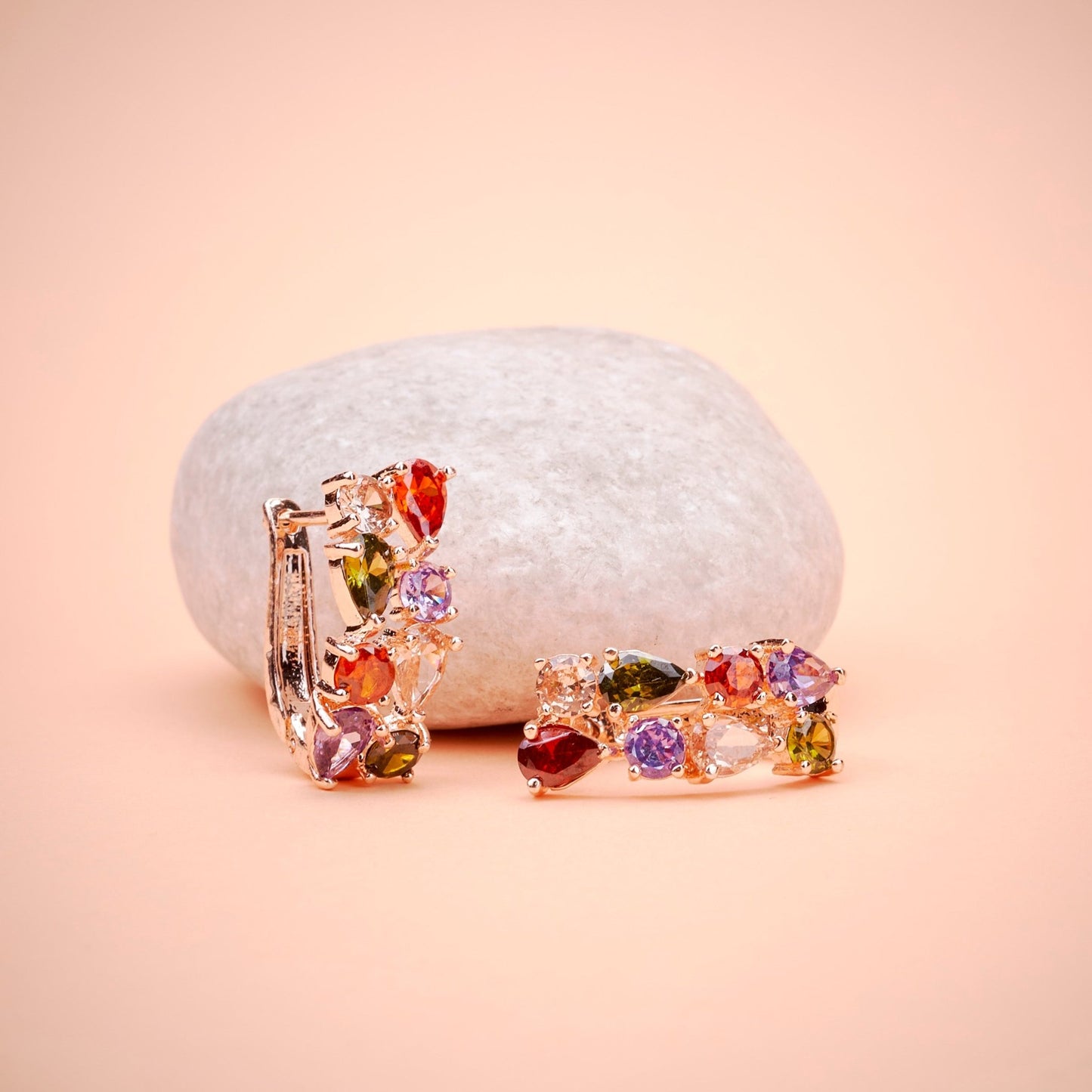 Opal Touch - Celestial Charm Navaratan Studs - Studs