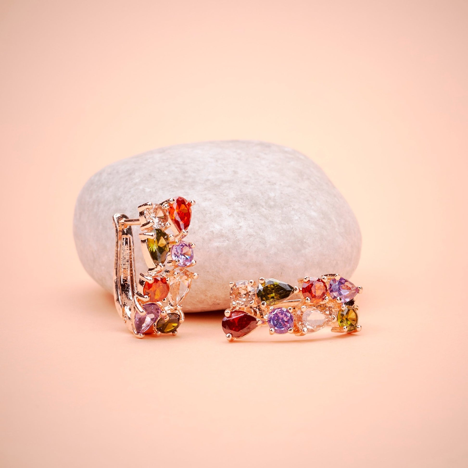 Opal Touch - Celestial Charm Navaratan Studs - Studs