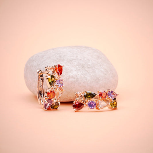 Opal Touch - Celestial Charm Navaratan Studs - Studs