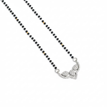 Celestial Knot Rhodium Mangalsutra - Opal Touch