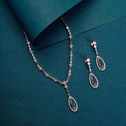 Celestial Rose Gold Necklace - Opal Touch