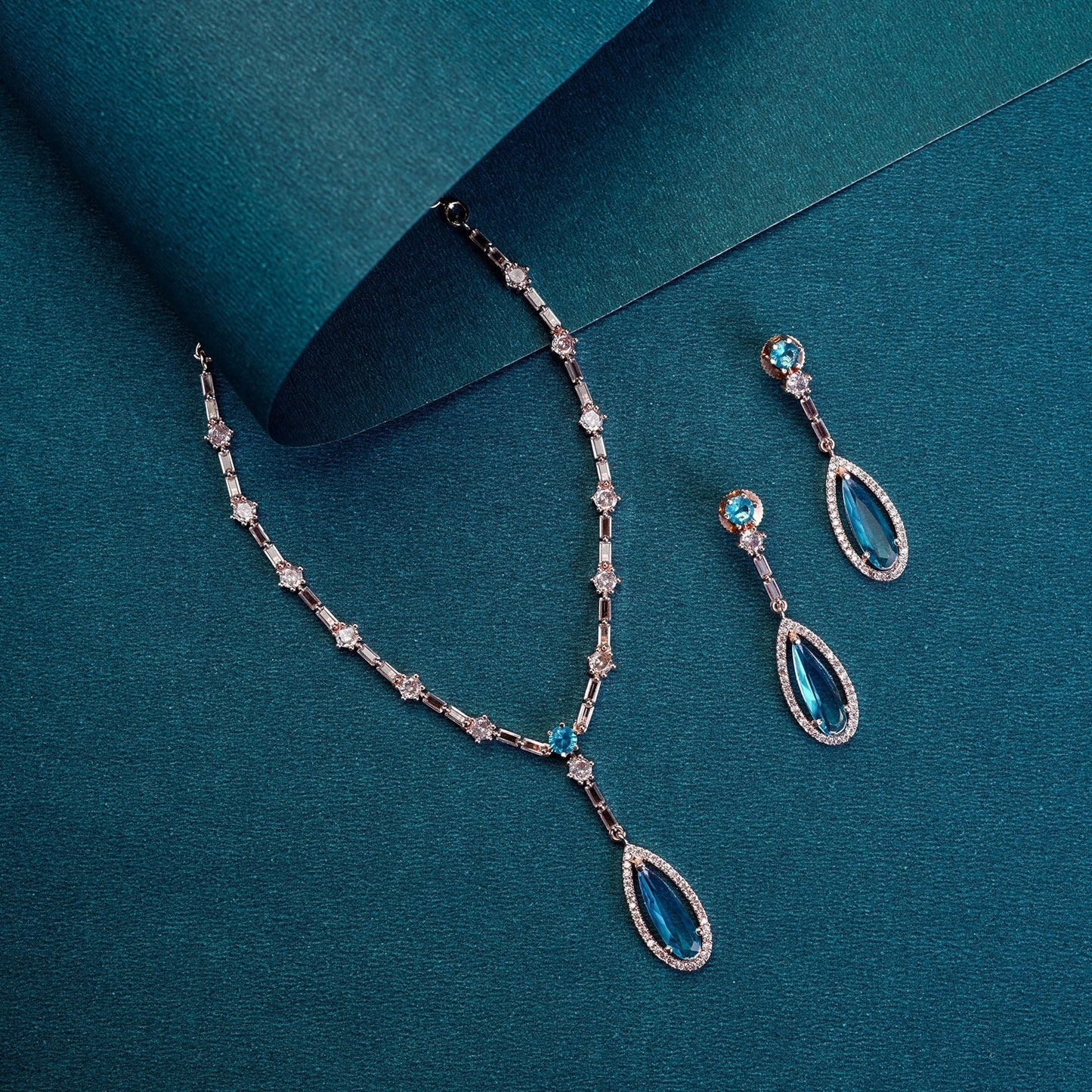 Necklace - Celestial Rose Gold Necklace - Opal Touch