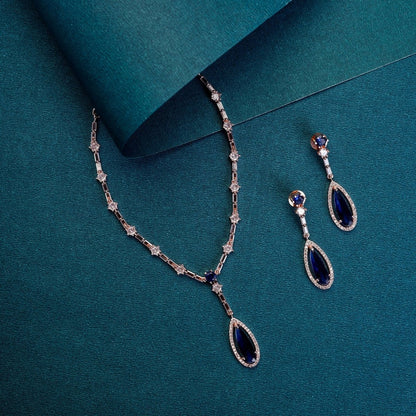 Celestial Rose Gold Necklace - Opal Touch