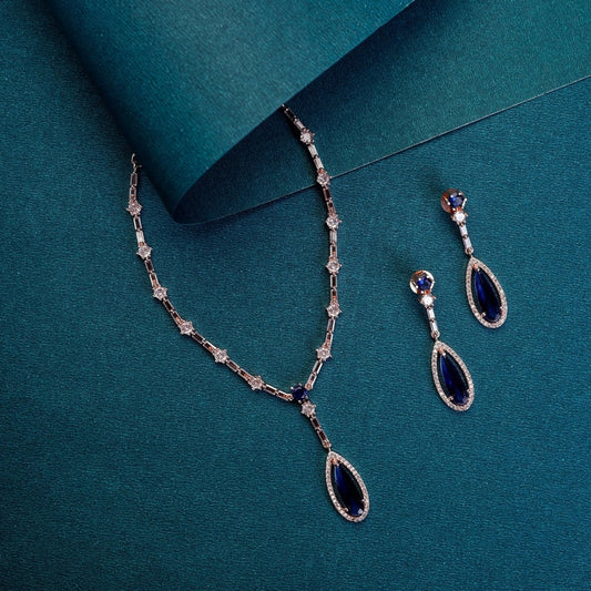 Celestial Rose Gold Necklace - Opal Touch