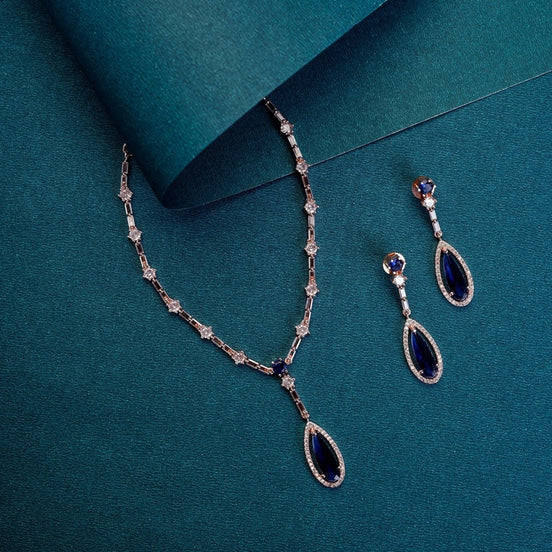 Celestial Rose Gold Necklace - Opal Touch