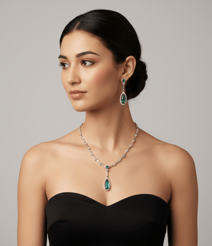 Celestial Rose Gold Necklace - Opal Touch