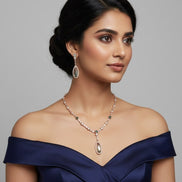 Celestial Rose Gold Necklace - Opal Touch