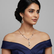 Celestial Rose Gold Necklace - Opal Touch