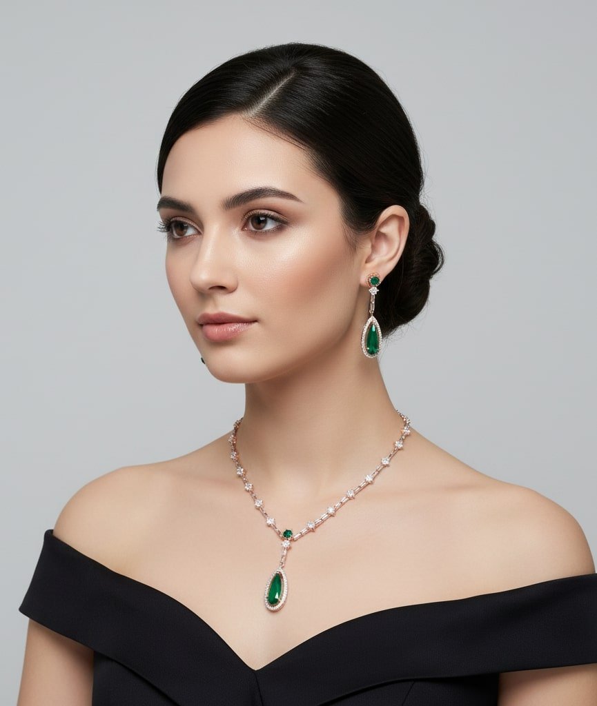 Celestial Rose Gold Necklace - Opal Touch