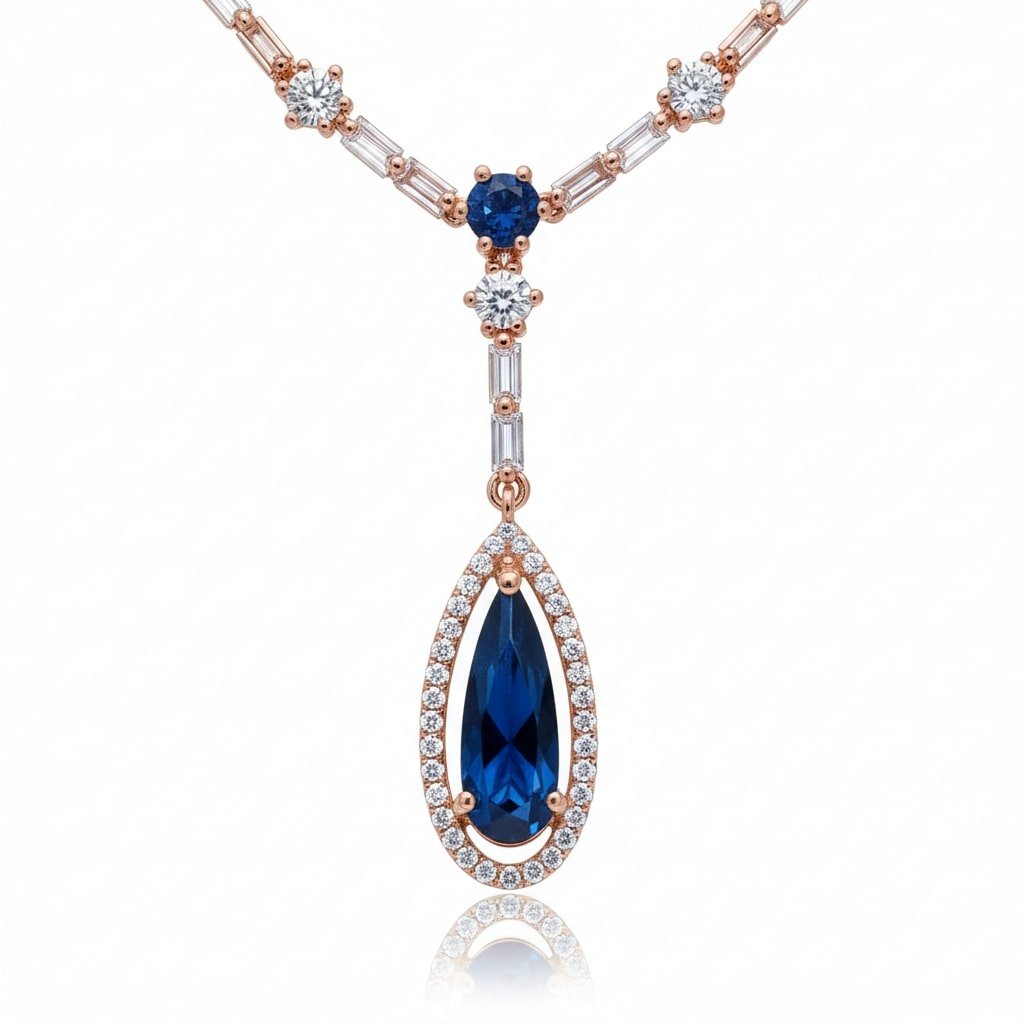 Celestial Rose Gold Necklace - Opal Touch