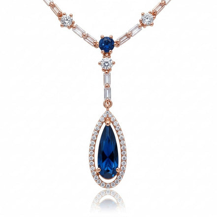 Celestial Rose Gold Necklace - Opal Touch