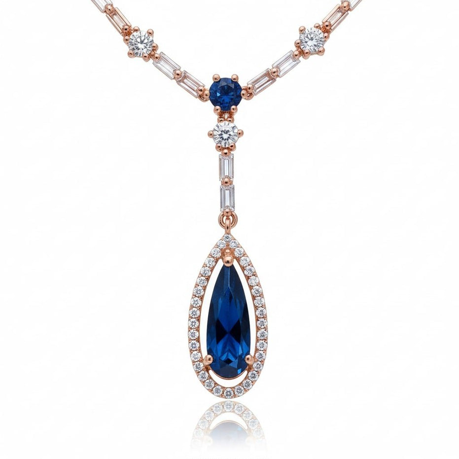 Celestial Rose Gold Necklace - Opal Touch