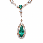 Celestial Rose Gold Necklace - Opal Touch