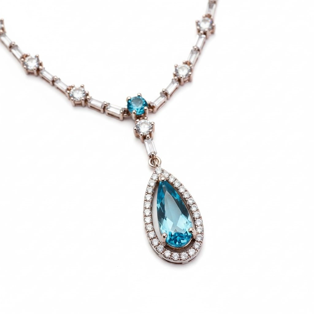 Celestial Rose Gold Necklace - Opal Touch