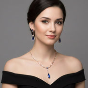 Celestial Rose Gold Necklace - Opal Touch