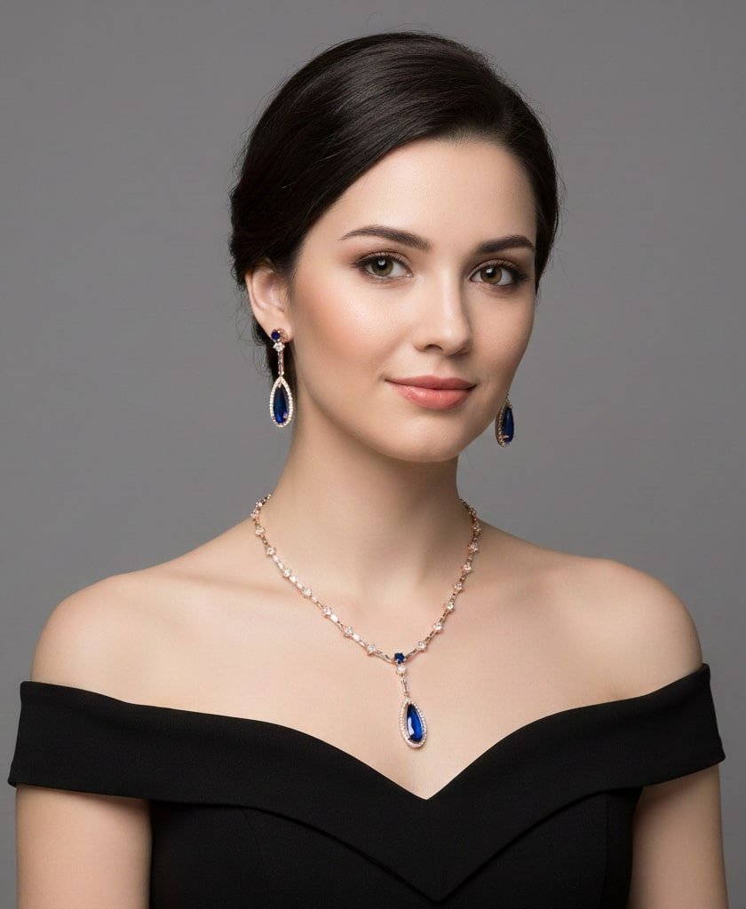 Celestial Rose Gold Necklace - Opal Touch