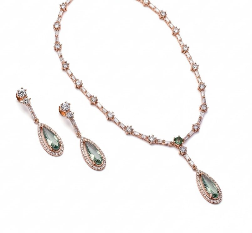 Celestial Rose Gold Necklace - Opal Touch