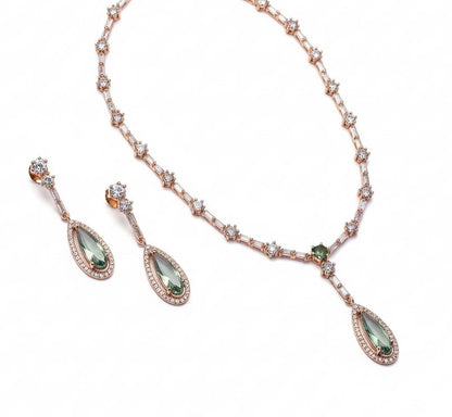 Celestial Rose Gold Necklace - Opal Touch