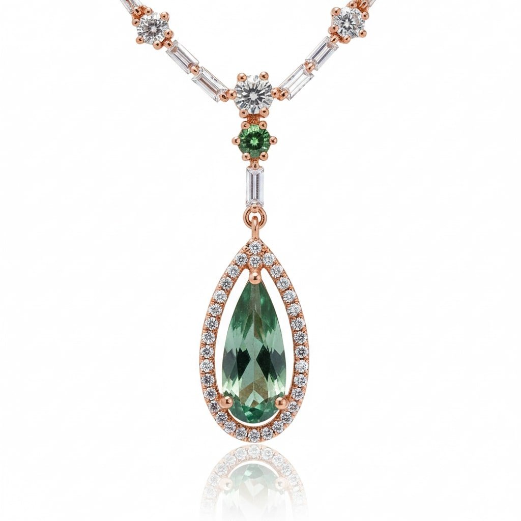 Celestial Rose Gold Necklace - Opal Touch