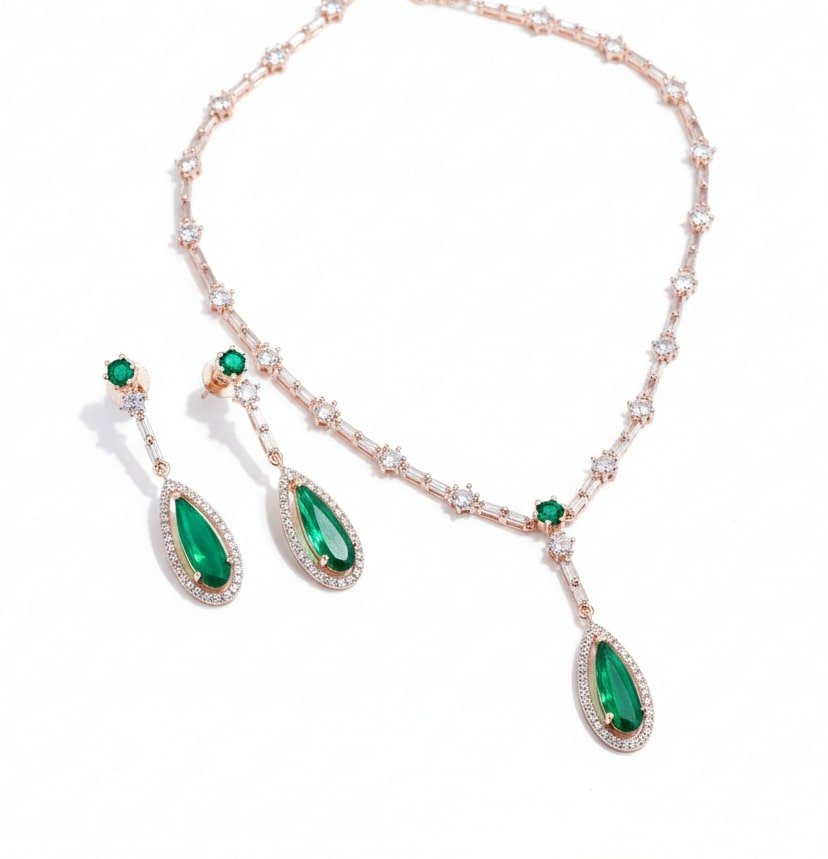 Celestial Rose Gold Necklace - Opal Touch