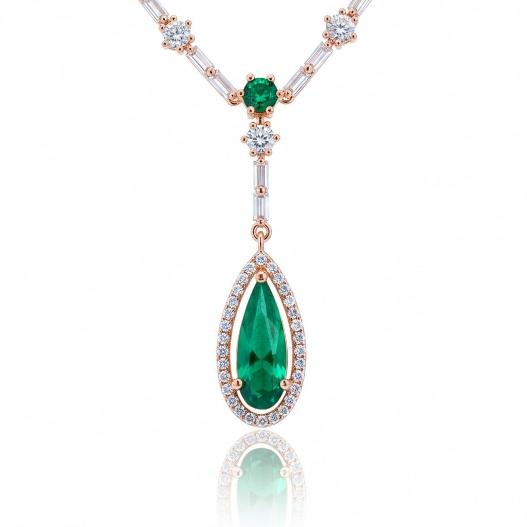 Celestial Rose Gold Necklace - Opal Touch