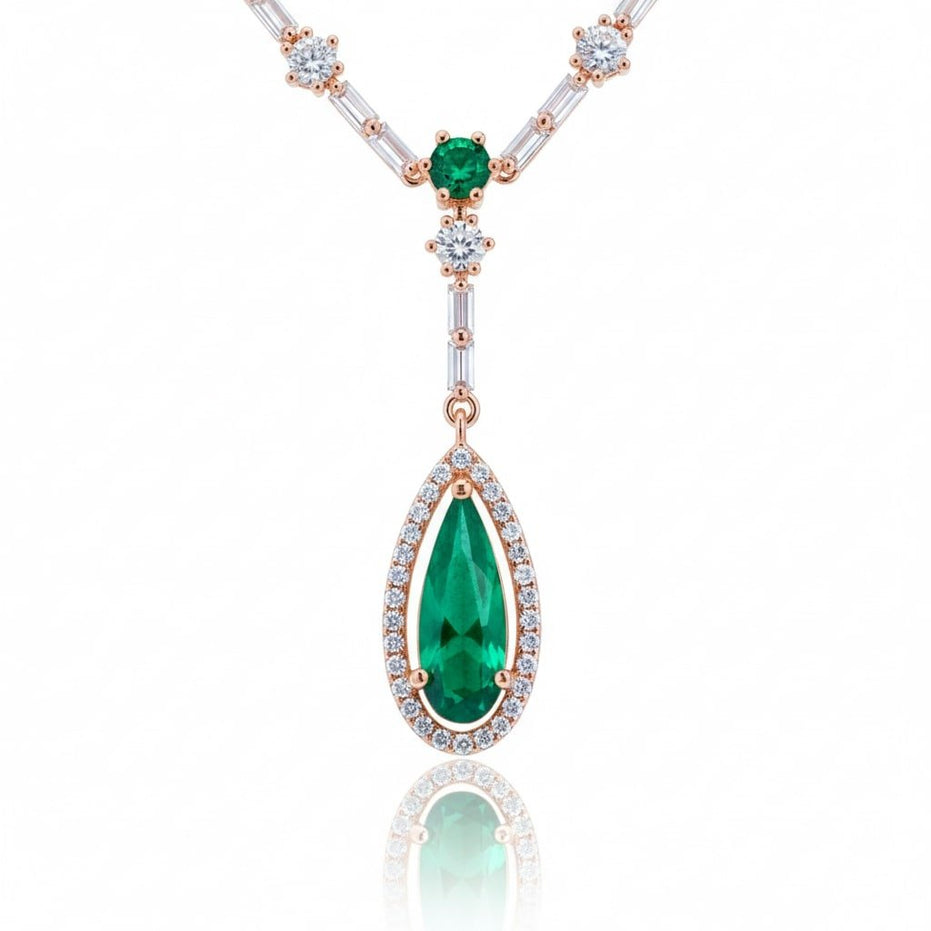 Celestial Rose Gold Necklace - Opal Touch