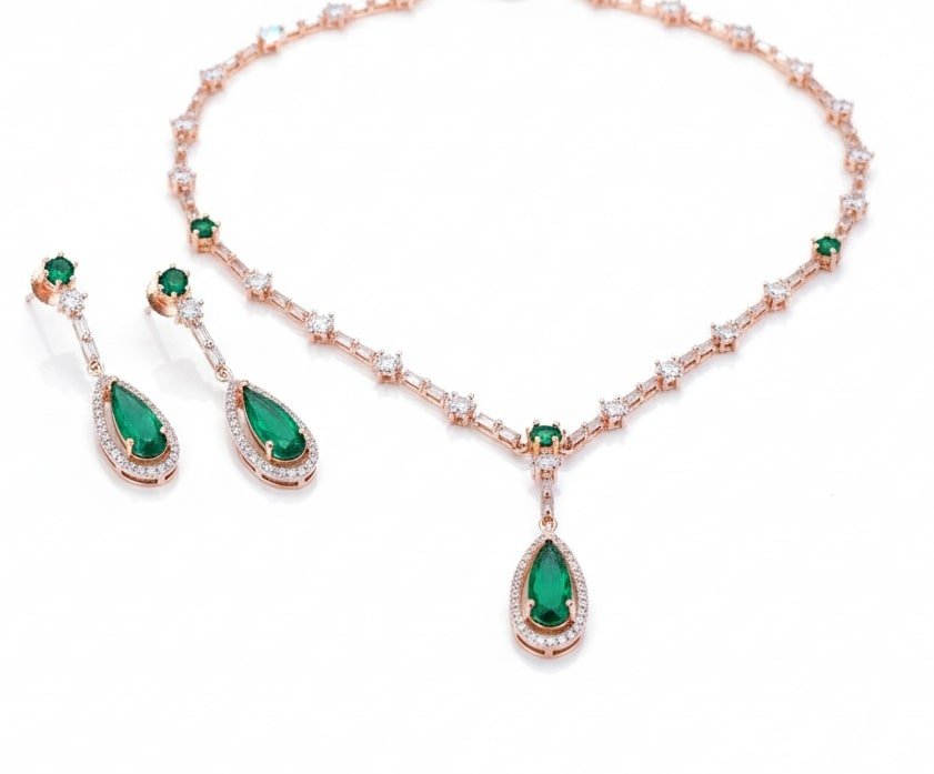 Celestial Rose Gold Necklace - Opal Touch