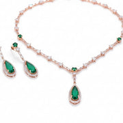 Celestial Rose Gold Necklace - Opal Touch